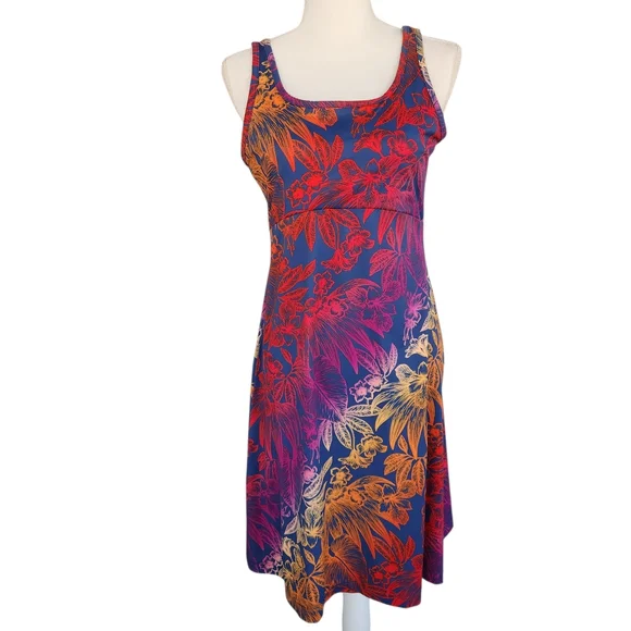 Columbia Sleeveless Floral A-Line Dress in Multi-Color - Picture 2 of 7